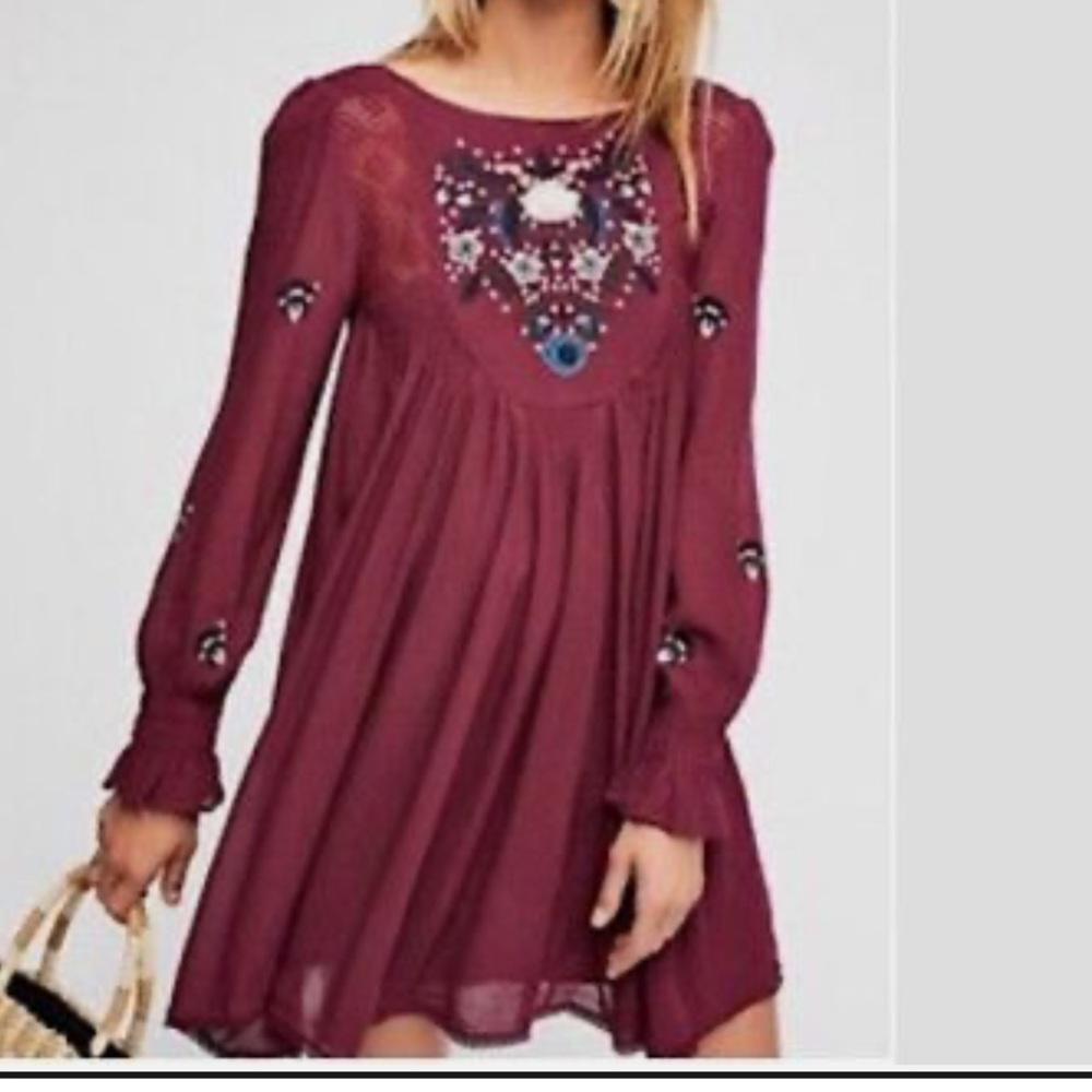 Embroidered Plum Women's Top
